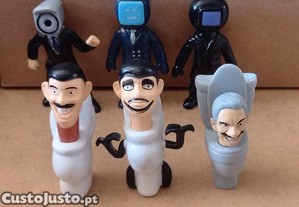 Conjunto 6 bonecos Skibidi Toilet