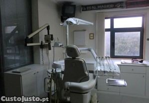 Cadeira dentista e recheio cons dentário