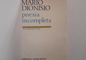 Poesia Incompleta - Mário Dionísio