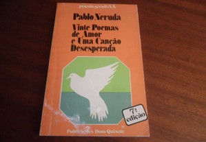 "Vinte Poemas de Amor e Uma Canção Desesperada" de Pablo Neruda - 7ª Edição de 1977