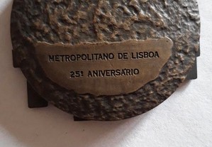 Medalha 25º aniversário Metropolitano de Lisboa
