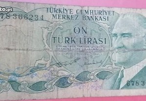 Nota de 10 Liras da Turquia, 1970