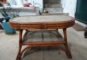 mesa de centro de sala vintage em madeira