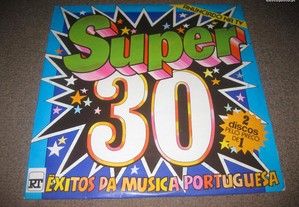 Vinil LP Duplo 33 rpm "Super 30- Êxitos da Música Portuguesa"
