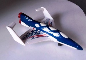 miniatura de avião Matchbox Mattel com hangar