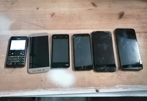 Vários telemóveis para peças