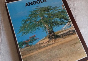 Livro álbum de capa dupla sobre Angola antiga