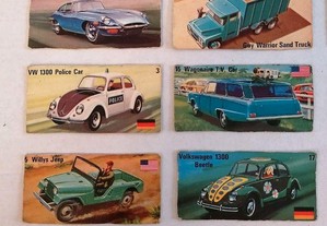 Cartões antigos anos 60/70, viaturas e barcos