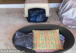 Transporte e cama para cães