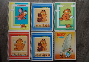 Antigos cadernos escolares A5 Garfield / Astérix