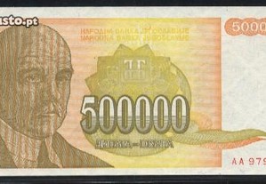 Espadim - Nota de 500.000 Dinara de 1994 - Jusgoslavia