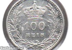 D. Manuel II - 100 Reis 1910 - mbc/mbc + prata