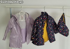 2 casacos de criana impermeveis em bom estado de ( 2 a 3 anos )