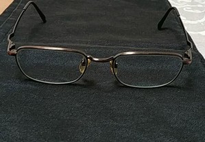 Armani óculos de descanso com as lentes de vidro