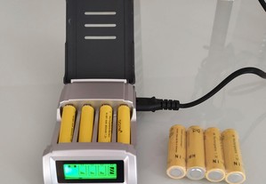 Carregador de baterias AA / AAA NiCd ou NiMH recar