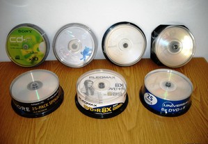Conjunto de Cakes de CD's e DVD's para gravar