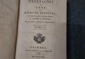 D. Filipe I-Ordenações e Leis Do Reino De Portugal-1833