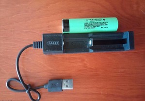 Carregador USB + Bateria original Panasonic NCR18650B