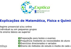 Explicaes Presenciais e/ou Online - Matemtica-Fsica-Qumica
