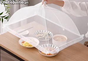 Capa Rede Dobrável Protetora Alimentos Anti-Moscas e Insetos Mesas Festas ao Ar Livre e Armazenamento Cozinha NOVO