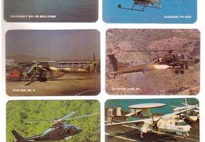 Coleção completa de 12 calendários sobre Helicópteros 1987