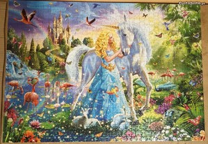 Puzzle 1000 peças da Educa - A princesa e o unicórnio