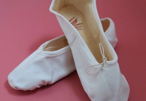 Sapatilha Ballet Ginástica Gamba Tecido Branco 37 - Como NOVAS