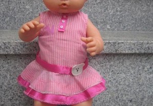 boneco nenuco boneca vestido lindo bebe 47cm