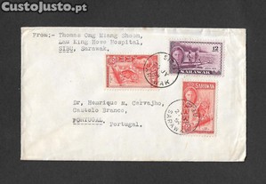 Carta enviada de Sarawak para Portugal 1954