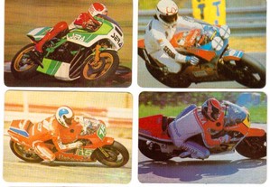 Coleção 8 calendários sobre motociclismo 1985