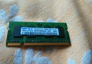 Memória RAM para portatil, 1 Giga Samsung