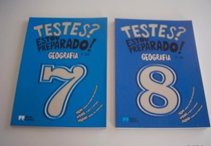 Livros Novos "Testes? Estou Preparado!" / Geografia / 7º e 8º anos / Portes Grátis