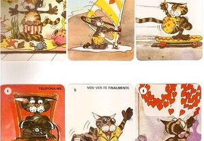 Coleção completa e numerada de 12 calendários sobre Desenhos Animados 1992