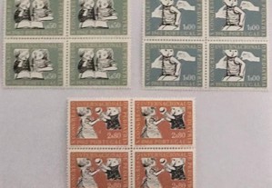 3 quadras de selos novos X. Congresso Internacional de Pediatria - 1962