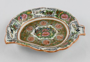 Covilhete / Cinzeiro porcelana da China, decoração Mandarim, séc. XIX
