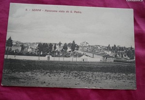 Serpa. Panorama vista de S. Pedro. Postal antigo 1907.