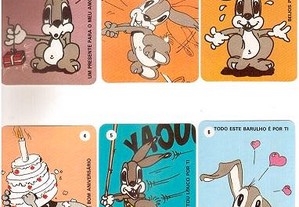 Coleção completa e numerada de 12 calendários sobre Desenhos Animados 1992