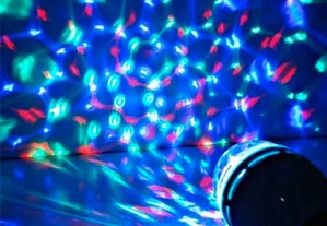 Lampada LED RGB laser rotativa para festas DJ Ambiente NOVO