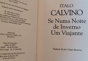 Italo Calvino "Se Numa Noite De Inverno Um Viajante"