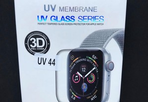 Película vidro completa curva UV Apple Watch 44mm