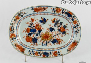 Travessa porcelana da China, Decorao Imari, peixes e roms, perodo Qianlong, sc. XVIII