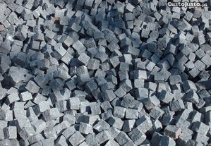 Paralelos Calçada Cubos Mosaico Microcubo Patelas Falcas Granito Cinza