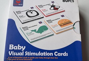 Cartões Flashcards de estimulação visual - bebés 0-36 meses