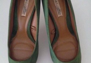 Sapatos Zara cor verde esmeralda tamanho 37