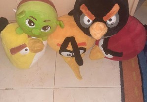 Pack 5 peluches Angry Birds