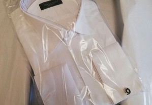 Camisa Cerimónia Branca, em algodão - Arax Gazzo
