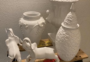 Objectos em porcelana decorativos