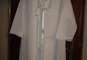 Robe e Camisa em Bordado Inglês -Anos 70- VINTAGE