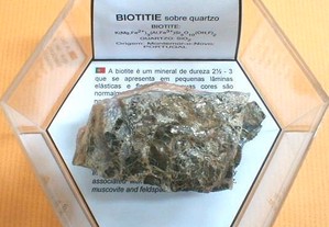 Biotite sobre quartzo 5x10x11cm-cx