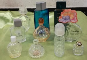 Lote de 10 Frascos Perfume Vazios P/ Coleção